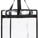 Juvale Clear Stadium Approved Bags - 12x6x12 Large Transparent Tote Bags with Zippers and Handles