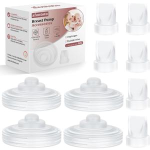 10PCS Breast Pump Parts, 6Pack Silicone Duckbill Valve & 4Pack Silicone Diaphragm Compatible with Momcozy M5 Wearable Breastpump, M5 Breast Pumps Replacement Accessories Breastfeeding Essentials Kit (DV6pc+SD4pc)
