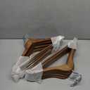 ZOBER Wooden Hangers - 20 Pack, Heavy Duty, Non Slip Wood Hangers for Coats,Suits, Jackets, & Pants - Clothes Hangers for Closet W/Bar and Notches (Vintage)