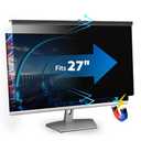VERPONITY Magnetic Computer Privacy Screen 27 Inch, Aesthetic Hanging Privacy Screen for Computer Monitor with Anti-Blue Light Coating, Removable PVC Magnetic Attachment Computer Monitor Privacy