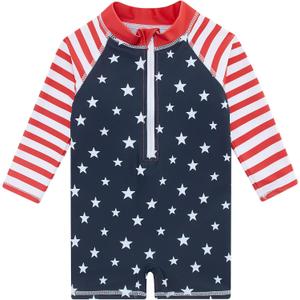Funnycokid Baby Swimsuit Boy Toddler Bathing Suit Rash Guard UPF 50+ Swimwear 6 Months-4T