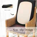 Newwiee Set of 4 Stretch Patio Cushion Covers Sofa Couch Seat Chair Slipcovers Cushion Cover Replacement Furniture Protector for Pets Washable(Black,Back Cover,Solid)