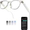Smart Bluetooth Glasses, AI Voice Translation Eyewear with Integrated Speakers and Microphone, Hands-Free Calling & Music for Sports, Driving and Business, IP65 Rated, Unisex Design