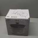 COOK WITH COLOR 2QT Mini Electric Round Slow Cooker - Adjustable Settings, Removable Stoneware Pot, Tempered Glass Lid, Dishwasher Safe, Cool-Touch Side Handles, Cream