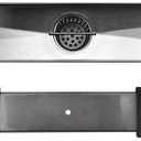 Neodrain 36-Inch Linear Shower Drain with Tile Insert Grate,Brushed 304 Stainless Steel Rectangle Shower Floor Drain, Linear Drain with Leveling Feet, Hair Strainer