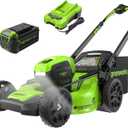 Greenworks 40V 21" Self-Propelled Cordless Lawn Mower Brushless Motor, 5.0Ah Battery & Charger(75+ Tool Compatible)