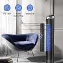 OmniBreeze Digital Electric Tower Fan, with Remote Control, LED Display, Standing Bladeless Floor Fans Cooling and Quite Indoor Living Room Bedroom use (40 Inch)
