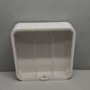 Clear Display Case for Figures, Collectibles Display Box with Shelves, 12 Inch Wall Mounted or Desktop Plastic Organizer, Miniature Acrylic Display Storage Case for Rock Stone Mini Figure, White