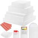 330 pcs Moving Packaging Supplies, 250 Cushioning Foam Pouches and Sheets, 4 Sizes13.7"x13.7", 11.8"x11.8", 11.8"x7.8", 7.8"x7.8") with 80 Fragile Stickers for Moving, Packaging, Storage