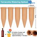 10 Pieces of Plant Watering Piles, Plant Watering Devices,Plant Water Seepage Devices, Clay self Watering Nails, Used for Automatic Watering Systems for Indoor and Outdoor Plants in Vacation Homes