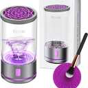 Electric Makeup Brush Cleaner Machine - Automatic Cosmetic Brush Washer, Portable Makeup Brushes Cleanser for All Foundation Brush Types, Fast Deep Cleaning Machine