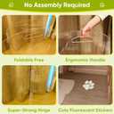 Dog Gate, Clear Acrylic Pet Gate for Dogs, Free Standing Pet Gates for Doorways, Folding Freestanding Puppy Doggy Cat Fence Inside, Dog Barriers for Home 3 Panel