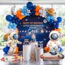 Honoson 4 Pcs Large 20" x 30" Outer Space Astronaut Cardboard Cutouts, Space Theme Party Decoration Rocket Ship Backdrop Standup for Baby Shower Birthday Party Supplies Classroom Photo Booth Prop Sign