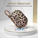 Maxjoy for AirPods Pro 3rd Generation Case with Lock, Lock AirPods Pro 3 Case Protective Hard Cute AirPod Pro 3 Cover for Women Men with Keychain for Airpod Pro 3rd Gen Cover 2025, Leopard