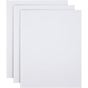 Paper Junkie 8.5x11 inch White Blank Hardcover Books for Kids to Write Stories, Unlined Scrapbook and Journal - 18 Sheets/36 Pages Each - Pack of 3