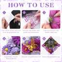Harsever 48Pcs Graduation Cap Decorations DIY Kit,Grad Cap Decorations Decor with Faux Flower 3D Butterfly Rhinestones Alphabet Letter Stickers for DIY Graduation Party Supplies(Lavender)