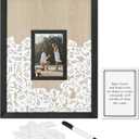 Americanflat 12x16 Wedding Guest Book Alternative with 80 Heart Tokens - Fits 4x6 Photo - Token Shadow Box - Ideal for Wedding Reception Guest Book, Wedding Decorations, Bridal Showers - Black