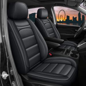 Custom Leather Seat Covers for Chrysler Pacifica 2017-2026 - 8 Seaters Full Set - Waterproof Luxury Leather Seat Protector - Interior Seat Covers Automotive Accessories (Black)