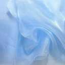 VDS Baby Blue Organza Fabric, 10 Yards Continuous, 45 Wide, Wedding Party Decoration Iridescent Crystal Sheer Shiny Organza Tulle Bridal Dress DIY Crafts Costume Sewing Backdrop Arch Cloth