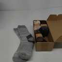 YSense Merino Wool Socks for Women Men 4 Pairs, Warm Winter Thick Cushion Hiking Boot Socks for Women Gifts (5-9, Skin Light Gray Dark Gray Coffee)