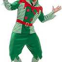 EraSpooky Elf Costume Men Christmas Santa Helper Fancy Dress Red and Green L
