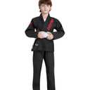 Fikazo Kids BJJ Gi | Brazilian Jiu Jitsu Uniform for Children Durable Pant & Jacket with Belt, One Size