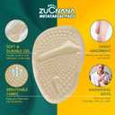 ZUCNANA Ball of Foot Cushions (Beige) | Metatarsal Pads for Women (6 Pairs Foot Pads) | Reusable Shoe Inserts for Pain Relief | Non-Slip Heel Cushion Inserts Best for Neuroma and Callus