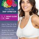 Fruit of the Loom Women's Multi-Pack Front Close Sports Bra (Size 36, Black)