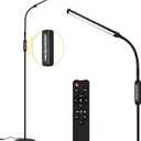 EBEST Led Floor Lamp for Eyelash Extensions Standing Floor Lamps for Office Eyelash lamp Tattoo Light Reading Lamp for Bedroom Makeup Lash Light Extension (Black - RY)