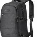 Tzowla Travel Laptop Backpack Water Resistant Anti-Theft Bag with Giant Tumbler Holder Pocket and Lock 15.6 Inch Computer Business Backpacks for Women Men Work College,Casual Daypack(Black)
