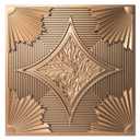 Art3d Drop Ceiling Tiles 24x24 in Bronze (24-Pack, 96 Sq.ft), 3D Wainscoting Panels Glue Up 2x2