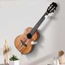 Ukulele Horizontal Hangers for Wall Wooden Wall Mount (White)