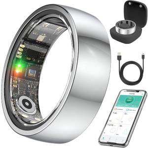 Smart Health Ring for Women Men,Fitness Rings Tracker with Blood Pressure Monitor Heart Rate Blood Oxygen Sleep Monitor IP68 Waterproof Step Counter Calorie Tracker Health Rings 99TN4N5N5N