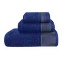 BELIZZI HOME Ultra Soft 3 Pack Cotton Towel Set, Contains a Bath Towel 28x55 inch, a Hand Towel 16x24 inch & a Wash Coth 12x12 inch, Ideal Everyday use, Compact & Lightweight -Navy Blue