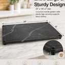 Black Stone Drying Mat for Kitchen Counter 24"x16” Soapstone Drying Mat