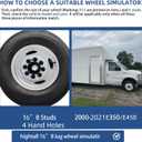 hightall 16 Wheel Simulators, 16" 8 Lug Stainless Steel RV Hubcaps,Polished Surface,2Pcs Front Wheel/2Pcs Rear Wheel,Bolts On Wheel Cover Set Compatible with Ford 2008-2025 E-350/E450 Dual Rear Wheel