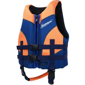 OldPAPA Kids Swim Vest, Float Swim Jacket for Toddlers, Beginner Swim Trainer Vest with Adjustable Safety Strap, Water Sports Buoyancy, Toddler Floaties, Fits Boys & Girls 30-50 lbs/2-9 yrs (Blue+Pink) M