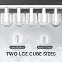 DUMOS Countertop Ice Maker with Handle, 26lbs/24H Portable Ice Machine, 9 Bullet Ice Cubes Ready in 6 Mins, Self-Cleaning, Quiet Compact Ice Maker for Home, Kitchen, RV, Camping, Black