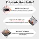 Plug-in 3 in 1 Lower Back Massager for Pain Relief Deep Tissue,Smooth Spine Triple Fusion Back Massager with Heat & Vibration & Traction, Electric Lumbar Support Pillow for Bed,Chair,Office