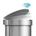 simplehuman 45 Liter / 12 Gallon Semi-Round Automatic Sensor Trash Can, Brushed Stainless Steel