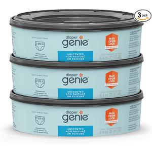 Diaper Genie Bags Refills 270 Count (Pack of 3) with Max Odor Lock | Holds Up to 810 Newborn Diapers