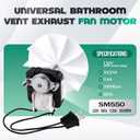 Universal Quiet Bathroom Exhaust Fan Motor Kit 50 CFM, 3000 RPM, 120 V, Compatible with Nu-Tone Br-oan 50 CFM Models, Super-Quiet Operation, DIY Install in Minutes