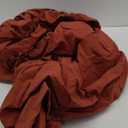 ECOCOTT Duvet Cover King Size - Linen Feel Textured Organic Natural 100% Washed Cotton, Soft Breathable 3 Pieces Bedding Set with Zipper Closure, Burnt Brick Red (King (104"x90"), Burnt Brick Red (No Comforter))