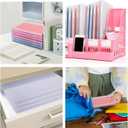 6 Pack Photo Storage Box, Fits 8" x 10" Photo, Large Plastic Scrapbook Paper Storage with Snap-Tight Latch, Photo Organizer for Protecting Photos, Crafts, Scrapbooks, Office Supplies, A4 Files