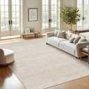 Valenrug Washable Rugs 8x10 - Stain Resistant 8x10 Area Rugs for Living Room, Non Slip Backing Printed Large Area Rugs for Bedroom, Folable Machine Washable Area Rug (8'x10', Beige)