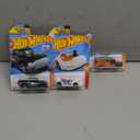 Hot Wheels Terra-Tracktyl, Hot Wheels Race Series Edition 2024 Deora III White #221, Hot Wheels Road Bandit Bus Orange Diecast, Pack of 3