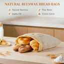 Beeswax Bread Bag, 1 Pack Sourdough Bread Bags for Homemade Bread, 17x13 Inches Bees Wax Wraps Reusable With Freshness Lock Zipper, Keep Bread Fresh for Longer Caramel loaf-1 Pack