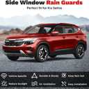 Canvcle Seltos Rain Guards - Window Visors for Kia Seltos 2021-2025 2026, Outside-Mount Tape-On Side Window Wind Deflectors for Seltos Accessories, Vent Visors Shades Rainproof 4PCS