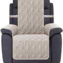 Ameritex Waterproof Nonslip Recliner Cover Stay in Place, Dog Chair Cover Furniture Protector, Ideal Recliner Slipcovers for Pets and Kids (Khaki, 30")