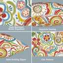 LVTXIII 2 Pack Outdoor Throw Pillow Covers for Patio Furniture, 16x16 Inch Square Pillow Case, Water-Repellent Cushion Covers for Garden, Porch, Sofa, Flower Multi